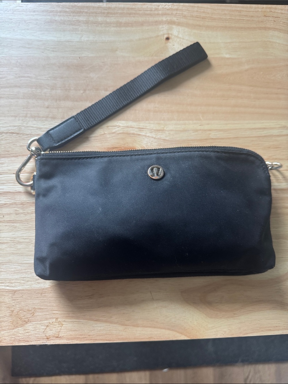 Lululemon Black Wristlet Clutch with Silver Logo Accent - Picture 2 of 12